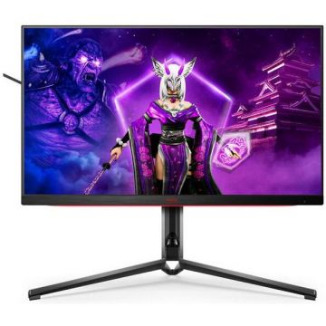 AOC Monitor Gaming IPS WLED AOC Agon Pro 31.5 AG324UX, UltraHD (3840x2160), HDMI, DisplayPort, AMD FreeSync, Pivot, Boxe, 144 Hz, 1 ms, Negru/Rosu