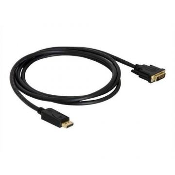 Cablu Lanberg DisplayPort la DVI, lungime 1 m CA-DPDV-10CU-0010-BK