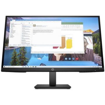 HP Monitor IPS LED HP 27 M27ha, Full HD (1920 x 1080), VGA, HDMI, DisplayPort, Pivot, Boxe, Negru