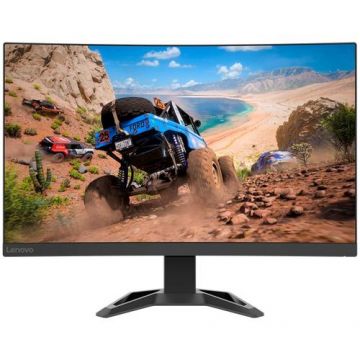 Monitor Gaming VA LED Lenovo 27inch G27qc-30, WQHD (2560 x 1440), HDMI, DisplayPort, Ecran Curbat, 165 Hz, 1 ms (Negru)