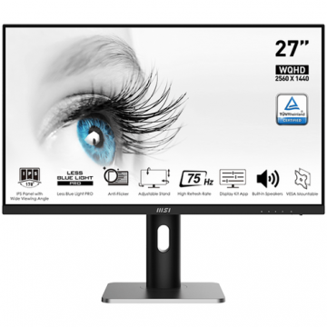 MSI Monitor MSI PRO MP273QP, 27 QHD, 75Hz 1ms, HDMI, DP