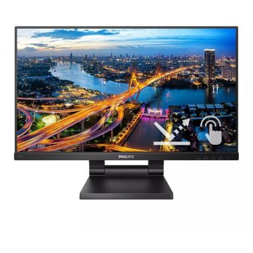 Philips Monitor IPS LED Philips 23.8 242B1TC/00, Full HD (1920 x 1080), VGA, HDMI, DisplayPort, Boxe, Touchscreen, 75 Hz (Negru)