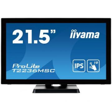 IIYAMA Display Interactiv Iiyama Seria ProLite T2236MSC-B3, 21.5inch, 1920x1080pixeli, Negru