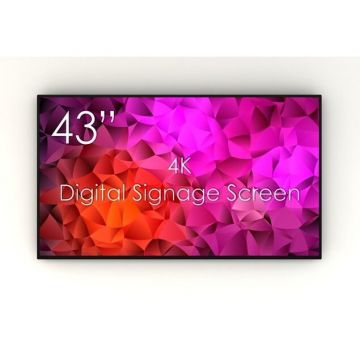 Swedx Ecran profesional digital Swedx SDS43K8-01, 43 inch 4K, 6ms, Negru