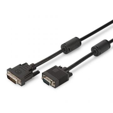 Cablu Assmann, DVI-I/VGA, 2m, Negru
