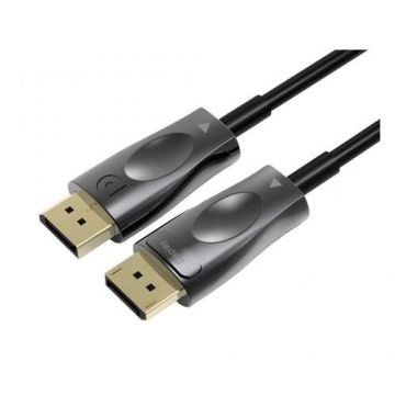 Cablu Fibra Optica DisplayPort, tata - tata, Versiunea 1.4, 8K (7680x4320), conectori auriti, 50m, PremiumCord