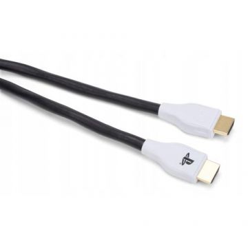 Cablu HDMI 2.1 pentru PlayStation 5, PowerA, Plastic, 3 m, Alb/Negru