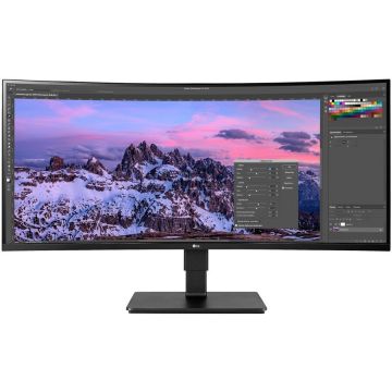 Monitor 35BN77CP-B, gaming monitor - 35 - black/silver, curved, HDMI, DisplayPort, USB-C, Free-Sync, 100Hz panel