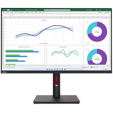 Monitor LED Lenovo ThinkVision T32h-30 31.5 inch QHD IPS 4 ms 60 Hz USB-C