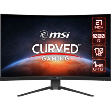 Monitor LED MSI Gaming MAG 275CQRF-QD Curbat 27 inch QHD VA 1 ms 170 Hz USB-C KVM HDR FreeSync Premium