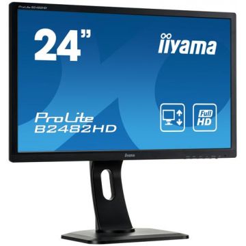 Monitor Refurbished Iiyama B2482HD, 24 Inch Full HD TN, VGA, DVI