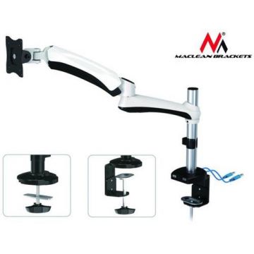 Suport Monitor Maclean MC-669W, 13inch - 27inch (Alb)