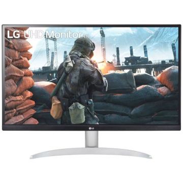 LG Monitor LED LG 27UP650P-W 27 inch UHD IPS 5 ms 60 Hz HDR FreeSync, Alb/Argintiu