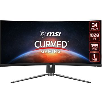 Monitor LED Gaming Curbat Artymis 343CQRDE 34 inch WUQHD VA 1ms 165Hz Black