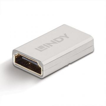 Adaptor Lindy LY-41511, HDMI 2.1, conector A HDMI Female, conector B HDMI Female, latime de banda suportata 48Gbps, rezolutie maxima 8K UHD, 4:4:4 10-bit, Gri