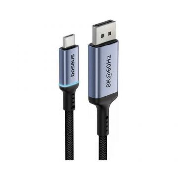 Cablu Baseus High Definition Series USB-C la DisplayPort, rezolutie maxima 8K UHD la 60 Hz, 2m, Negru