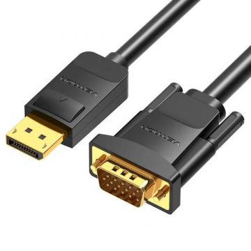 Cablu Vention Displayport - VGA, 1.5m, Negru