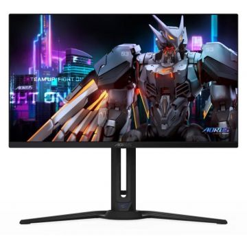 Gigabyte Monitor Gaming Gigabyte Aorus FO27Q3, 27 inch QHD, HDMI, DisplayPort, Boxe, 360 Hz, 0.03 ms, Negru