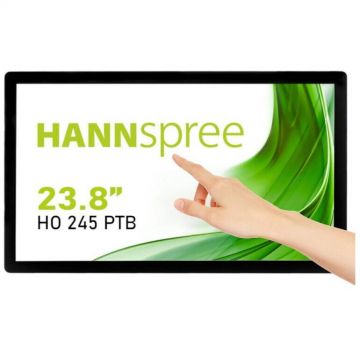 HANNSPREE Monitor Portabil IPS LED Hannspree 23.8 HO245PTB, Full HD (1920 x 1080), VGA, HDMI, DisplayPort, Touchscreen, Boxe, Negru