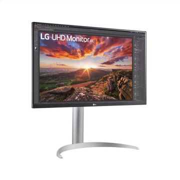 LG LG 27 Ultra HD 4K 27UP85NP-W, LED monitor - 27 - silver/black, UltraHD/4K, IPS, HDR, USB-C