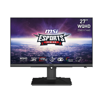 Monitor Gaming IPS LED MSI 27inch G272QPF, WQHD (2560 x 1440), HDMI, DisplayPort, Pivot, 170 Hz, 1 ms (Negru)