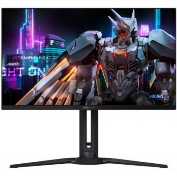 Monitor Gaming OLED Gigabyte AORUS 27inch FO27Q2, QHD (2560 x 1440), HDMI, DisplayPort, Boxe, Pivot, 240 Hz, 0.03 ms (Negru)