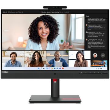 Monitor LED Lenovo ThinkVision T24mv-30 23.8 inch FHD IPS 4 ms 75 Hz Webcam USB-C