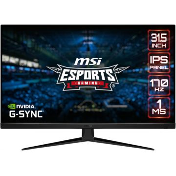 Monitor LED MSI Gaming G321Q 31.5 inch QHD IPS 1 ms 170 Hz HDR G-Sync Compatible & FreeSync Premium