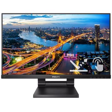 Monitor LED Touch 222B1TC/00 21.5 inch FHD IPS 4ms 75Hz Black