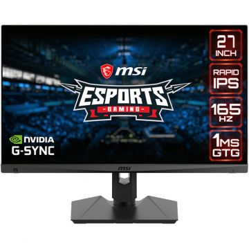 MSI Monitor LED IPS MSI 27, WQHD, DisplayPort,165Hz, 1ms, G-Sync, Vesa, Negru, MAG274QRF