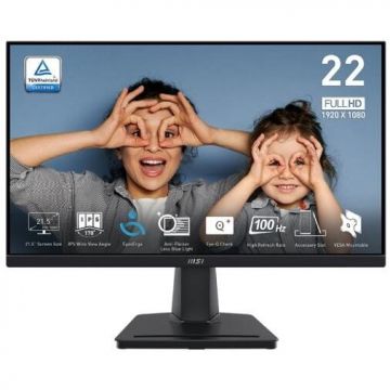 MSI Monitor MSI Pro MP225, 21.5 inch FHD, VGA, HDMI, 100Hz, 1 ms, Negru