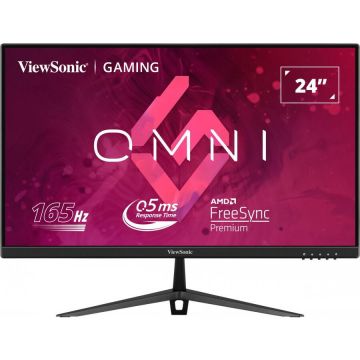 VIEWSONIC Monitor Gaming Fast IPS LED ViewSonic OMNI 23.8 VX2428, Full HD (1920 x 1080), HDMI, DisplayPort, AMD FreeSync, Boxe, 165 Hz, 0.5 ms, Negru