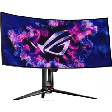 Asus Monitor Gaming OLED ASUS ROG Swift 33.94 PG34WCDM, UWQHD (3440x1440), HDMI, DisplayPort, Ecran curbat, 240 Hz, 0.03 ms, Negru