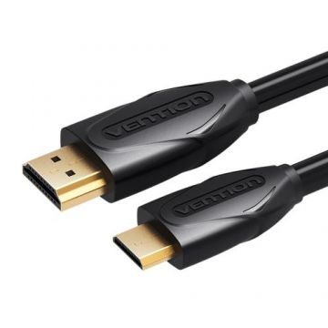 Cablu Vention VAA-D02-B100, Mini HDMI - HDMI, Full HD 1080P, 1 m