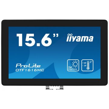 IIYAMA Afișaj Semne Panou informare digital de perete iiyama OTF1616MC-B1 (15.6) LCD 1100 cd/m² Full HD Negru Ecran tactil