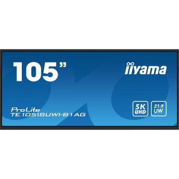 IIYAMA Display Profesional VA LED iiyama ProLite 104.6 TE10518UWI-B1AG, 5K Ultra HD (5120 x 2160), HDMI, DisplayPort, Boxe, Touchscreen, Negru