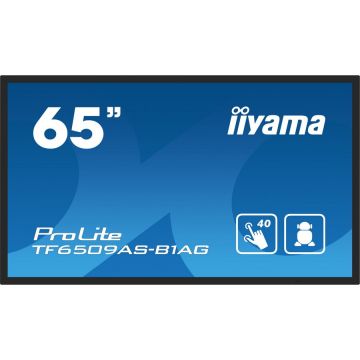 IIYAMA Ecran Profesional IPS LED Iiyama 64.5 TF6539AS-B1AG, UHD (3840 x 2160), HDMI, DisplayPort, Boxe, Negru