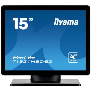 IIYAMA iiyama ProLite T1521MSC-B2 monitoare LCD 38,1 cm (15) 1024 x 768 Pixel XGA LED Ecran tactil Platou de masă Negru