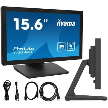 IIYAMA Monitor cu ecran tactil POS IP65, FHD, IPS, FHD, IP65, 15,6 iiyama T1634MC-B1S