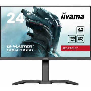 IIYAMA Monitor Fast IPS LED Iiyama 23.8 GB2470HSU-B6, Full HD (1920 x 1080), HDMI, DisplayPort, Boxe, Pivot, 0.2 ms, 180 Hz, Negru