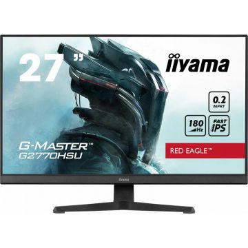 IIYAMA Monitor Gaming Fast IPS LED Iiyama 27 G2770HSU-B6, Full HD (1920 x 1080), HDMI, DisplayPort, Boxe, 180 Hz, 0.2 ms, Negru