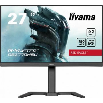 IIYAMA Monitor Gaming Fast IPS LED Iiyama 27 GB2770HSU-B6, Full HD (1920 x 1080), HDMi, DisplayPort, Boxe, Pivot, 0.2 ms, 180 Hz, Negru