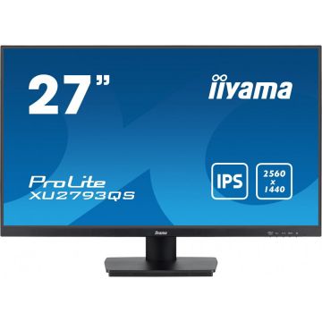 IIYAMA Monitor IPS LED Iiyama 27 XU2793QS-B6, QHD (2560 x 1440), HDMI, DisplayPort, Boxe, 100 Hz, 1 ms, Negru