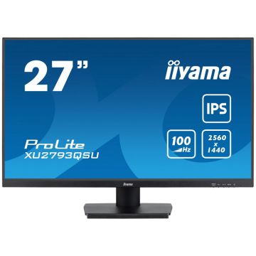 IIYAMA Monitor IPS LED Iiyama 27 XU2793QSU-B6, QHD (2560 x 1440), HDMI, DisplayPort, Boxe, 100 Hz, 1 ms, Negru