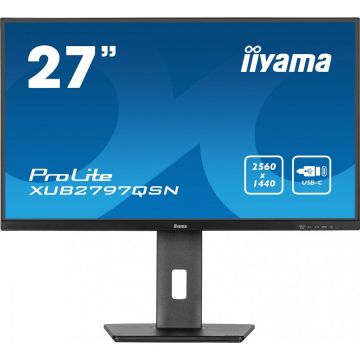 IIYAMA Monitor IPS LED Iiyama 27 XUB2797QSN-B1, QHD (2560 x 1440), HDMI, DisplayPort, Boxe, Pivot, 100 Hz, 1 ms, Negru