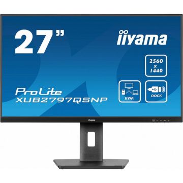 IIYAMA Monitor IPS LED Iiyama 27 XUB2797QSNP-B1, QHD (2560 x 1440), HDMi, DisplayPort, Boxe, Pivot, 100 Hz, 1 ms, Negru