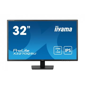 IIYAMA Monitor IPS LED Iiyama 31.5 X3270QSU-B1, QHD (2560 x 1440), HDMI, DisplayPort, Boxe, 100 Hz, 3 ms, Negru