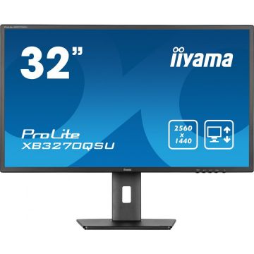 IIYAMA Monitor IPS LED Iiyama 31.5 XB3270QSU-B1, WQHD (2560 x 1440), Boxe, 100 Hz, 3 ms, Negru