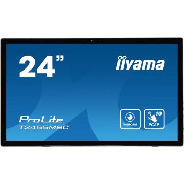 IIYAMA Monitor IPS LED iiyama PROLITE 21.5 T2236MSC-B3, Full HD (1920 x 1080), VGA, HDMI, DisplayPort, Touchscreen, Boxe, Negru