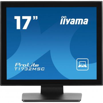 IIYAMA Monitor TN LED IIyama 17 T1732MSC-B1SAG, 1280 x 1024, VGA, HDMI, DisplayPort, Boxe, Touchscreen, Negru